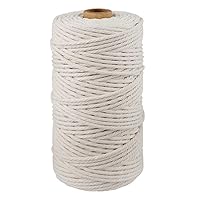 328 Feet 3mm Natural Cotton String for Crafts,Gift Wrapping Twine,Arts & Crafts, Home Decor, Gift Packaging (Beige)