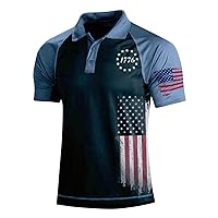 Men's 4th of July Shirts,American Flag Polo Shirt 4th of July Independence Day Sleeveless Tee Tops