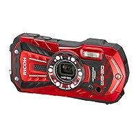 Ricoh WG-30 Red 16 Digital Camera with 5X Optical Image Stabilized Zoom Waterproof 12M with 3-Inch LCD (Red)