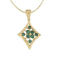 Natural Color Change Alexandrite Pendant necklace in 14 White Gold