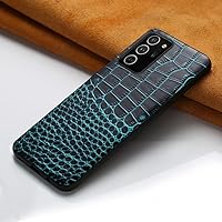 Crocodile Print Leather Cell Phone Case for Samsung Galaxy Note 20 Ultra Note 10 Lite 9 8 A41 A40 A70 A51 S10 A30 A10 S9 S20 Plus A8 A7,Blue,for Galaxy s20