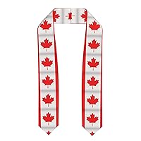 Canadian Flag Print Honor Stole, Satin Stole For Men Women,72 Inch Unisex Adult Graduation Stole Sash