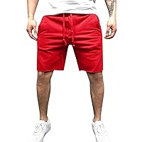 Shorts for Men Casual Drawstring Elastic Waist Outdoor Relaxed Fit Workout Short Athletic Jogging Golf Cargo Shorts