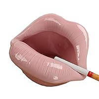 Cute Pink Lips Ceramic Cigarette Ashtrays Creative Personality Mouth Smokless Ashtrays Holder Home Decorations