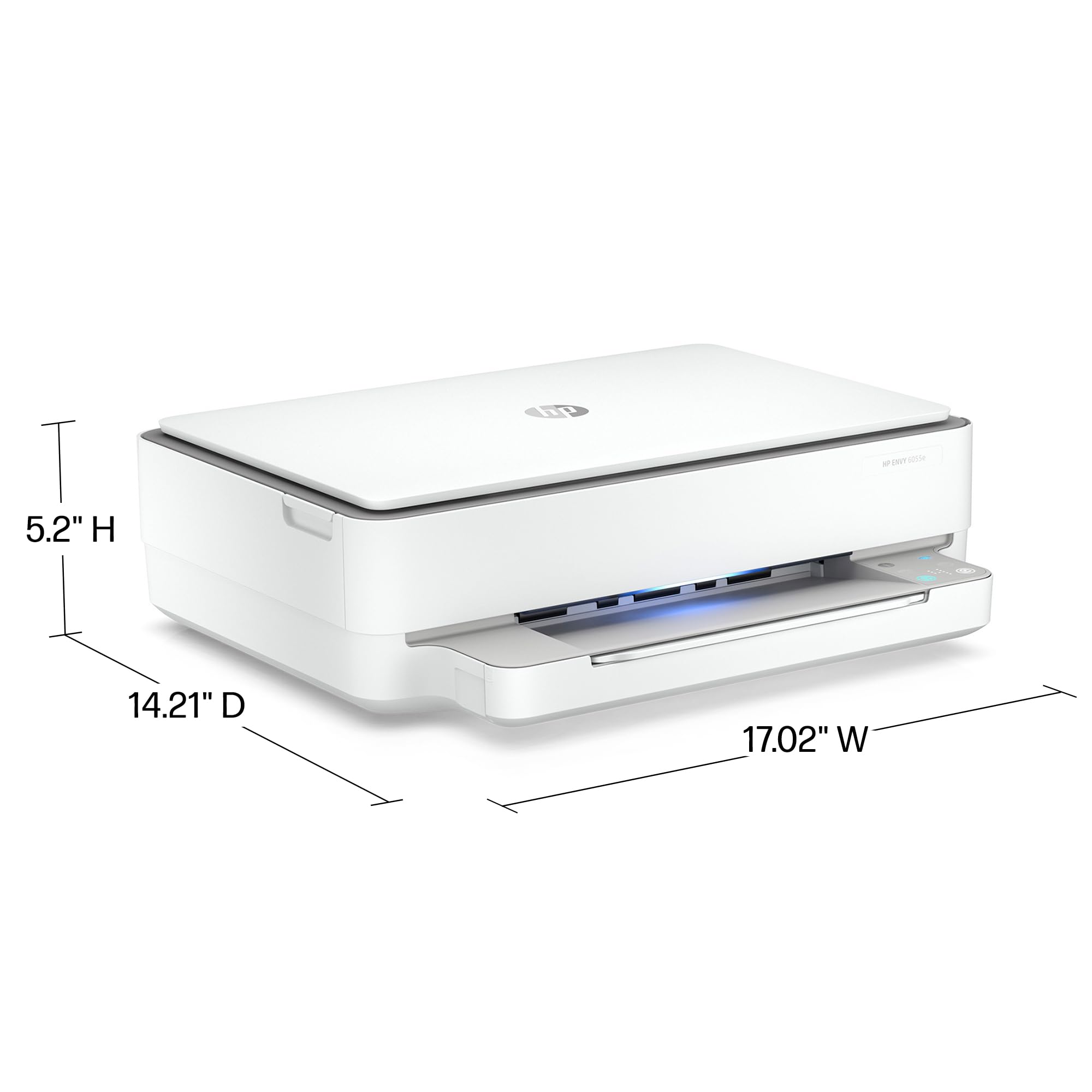 HP ENVY 6055e Wireless Color Inkjet Printer, Print, scan, copy, Easy setup, Mobile printing, Best for home, Instant Ink with HP+,white