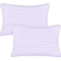 Utopia Bedding Toddler Pillow (Lavendar, 2 Pack), 13x18 Toddler Pillows for Sleeping, Soft and Breathable Cotton Blend Shell, Polyester Filling, Small