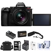 Panasonic LUMIX S5 II Mirrorless Camera with Lumix S 20-60mm f/3.5-5.6 Lens Bundle with 128GB SD Card, Bag, Extra Battery, Charger, Screen Protector, 67mm Filter Kit, Strap, Cleaning Kit