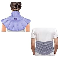 REVIX Microwave Heating Pad for Neck Shoulders & Microwavable Heating Pad for Back, Weighted Microwavable Heated Neck Wrap Warmer, Extra Large Microwave Heated Pack with Moist Heat for Waist, Stomach