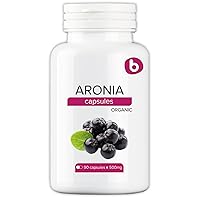Bobica Organic Aronia Berry Capsules, Chokeberry Capsules, Antioxidant Superfood, High in Flavonoids, Polyphenols, Immunity, 500 mg, 90 Vegan caps