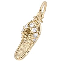 Rembrandt Charms Sandal Charm with White Cubic Zirconia