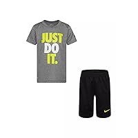 Nike Toddler Boys Dri-Fit T-Shirt & Shorts 2 Piece Set (G(76C184-GK6)/B, 3T)