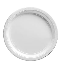 Frosty White Round Paper Plates - 8.5