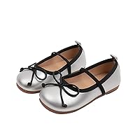 Girls Shoes Children Shoes Non Slip Soft Sole Leather Shoes Bowknot Single Shoes Closed Toe Shoes for Girls