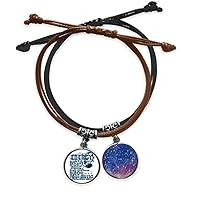Energy Sports Music Vitality Sounds Bracelet Rope Hand Chain Leather Starry Sky Wristband
