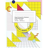 Graph, Draw, Plot - Graph Composition Notebook of 5x5 Graph Paper: Small Scale Square Grid Journal for Graph Drawing with Greater Precision | Ideal for Teens or Adults | Colorful, Geometric Design