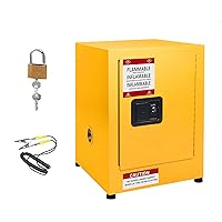 Flammable Storage Cabinet 18 x 17 x 17 in, Galvanized Steel Flammable Liquid Storage Cabinet