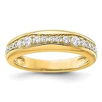 14k Gold Lab Grown Diamond Si1 Si2 G H I Wedding Band Jewelry for Women