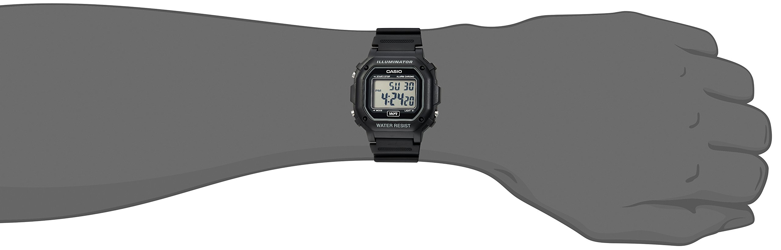 Casio Unisex F-108WH-1ACF Big Square Digital Display Quartz Black Watch