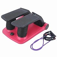 Stepper Climber Fitness Machine, Air Stair Climber Stepper Machine, Cardio Training Step Climber Machine Adjustable Fitness Exercise Machine Resistance Bands, Comfortable Foot Pedals