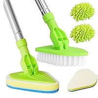 Versatile Cleaning Scrubber Brush, with Adjustable Heads and Long Handle,Effortlessly Clean Every Corner