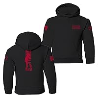 Grunt Style R.E.D. All Forces Unisex Youth Hoodie (Large, Black)