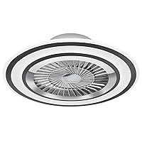 Reality Leuchten Flaga R62743132 LED Ceiling Light Fan Plastic Matte Black / White with 36 Watt LED Fan 40 Watt