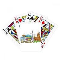 Spain Barcelona Monument Watercolor Poker Playing Magic Card Fun Board Game