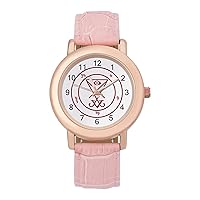 Sigil of Lucifer Classic Watches for Women Funny Graphic Pink Girls Watch Easy to Read
