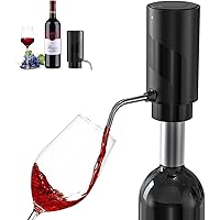 2024 New Wine Aerator Electric Wine Decanter Automatic Wine Aerator, One Touch Wine Dispenser Wine pourer with USB Rechargeable,Wine Lover Gifts for women&Men(Black-ABS)