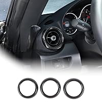 Car Air Vents Cover Trim Decoration Stickers for Mazda MX-5 ND 2015-2023 Center Consoles Air Conditioning Vent Outlet Trim Interior Accessories (Carbon Fiber)