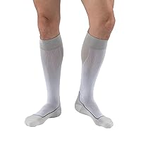 JOBST 7529001 BSN Medical Compression Sock, Knee High, 20-30mmHg, Closed Toe, Medium, White/Grey