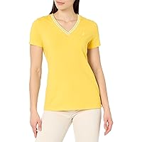 Nautica Women's Solid V-Neck Short Sleeve T-Shirt