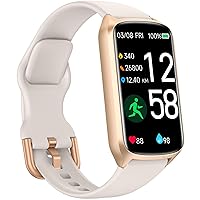 Health Fitness Tracker with 24/7 Heart Rate, Blood Oxygen, Blood Pressure, Sleep Tracker, 5ATM Waterproof Activity Trackers with Step Tracker, Pedometer (S & L Bands Included)