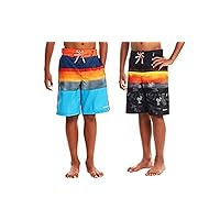 Gerry Youth Boy's 2 Pack UPF 50+ Swim Trunks