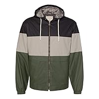 Weatherproof Vintage Hooded Rain Jacket M Black/Khaki/Bronze Green