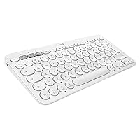 Logitech K380 Multi-Device Bluetooth Keyboard for Mac with Compact Slim Profile, Easy-Switch, 2 Year Battery, MacBook Pro,Macbook Air,iMac,iPad Compatible - White