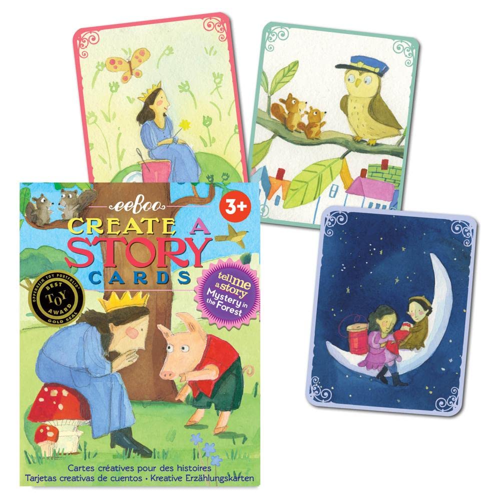eeBoo: Mystery in the Forest Create a Story Pre-Literacy Cards, Encourage interactive and Imaginative Play, Encourages Imagination, Creativity, and Story-telling, For Ages 3 and up