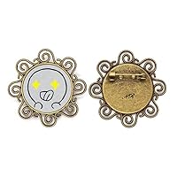 eyes send forth star face cartoon flower brooch pins jewelry for girls, ys/m