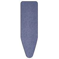 Brabantia Size C (49 x 18 inches) Replacement Ironing Board Cover with Thick Foam & Felt Padding (Denim Blue) Easy-Fit, 100% Cotton