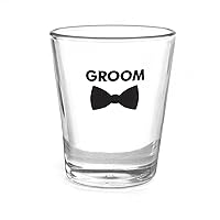 Wedding Party Bow Tie Shot Glass, Groom