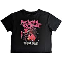My Chemical Romance Crop Top T Shirt Black Parade March Official Womens Black