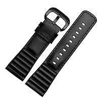 28mm Black Leather Watch Strap Band Buckle For SevenFriday P1 P2 P3 Watches