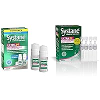 Systane Ultra Multi-Dose Preservative-Free Eye Drops Twin Pack (2x10ml) & Ultra Lubricant Eye Drops, 60 Count (Pack of 1), (Packaging May Vary)