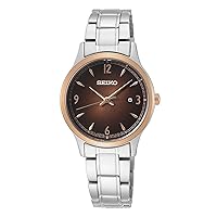 Seiko Quartz Women's Watch Stainless Steel with Metal Strap SXDH02P1, Rose Gold Plated Silver, Bracelet