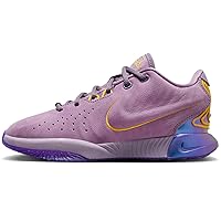 Lebron XXI Freshwater Big Kids' Basketball Shoes (FZ7189-500, Violet Dust/Purple Cosmos/University Gold) Size 6.5