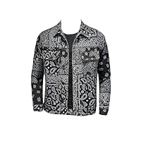 Coat Paisley Printed Denim Jackets Men And Women Autumn Casual Outerwear
