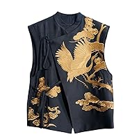 Chinese Style Top Women Clothes Embroidery Flower Qipao Lady Collar Vest Clothing Casual Wear