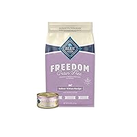 Blue Buffalo Freedom Natural Grain Free Cat Food Indoor Kitten Food Bundle - Dry Cat Food and Wet Cat Food, Chicken (5-lb Dry Food + 3oz cans 24ct)