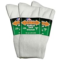 Medical Mid Calf Crew (Pack of 3), Antimicrobial, Made in USA, for Men and Women