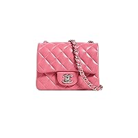 Women's Pre-Loved Pink Lambskin Square Flap Mini Bag